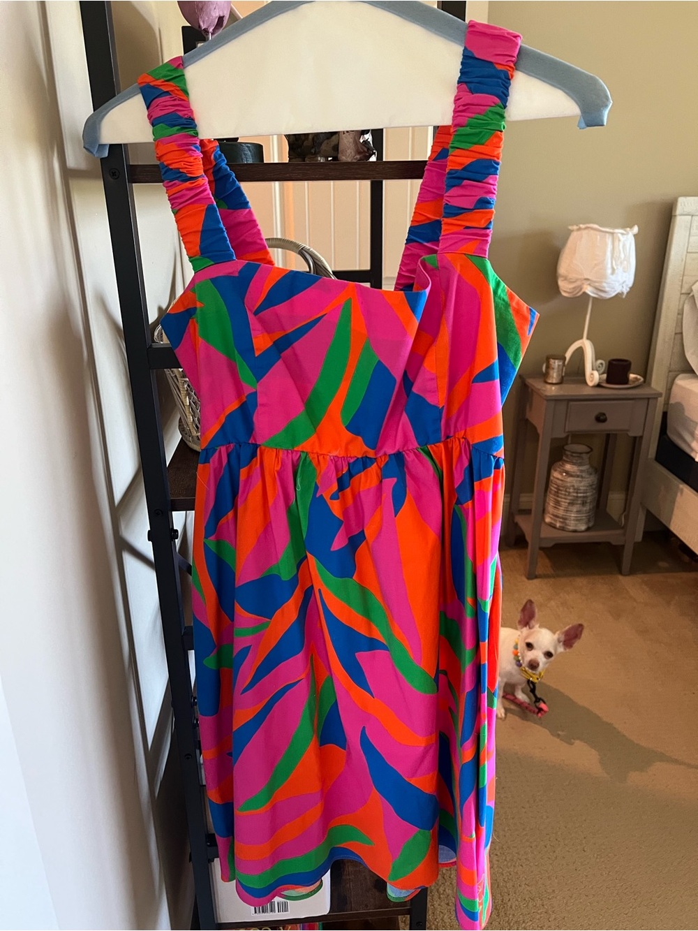 Show Me Your MuMu Bright Abstract Print One-Piece — Pink, Orange, Blue & Green